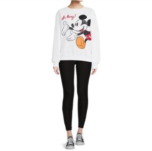Disney Mickey Mouse Graphic Soft White Sweatshirt Womens Plus size 3 X